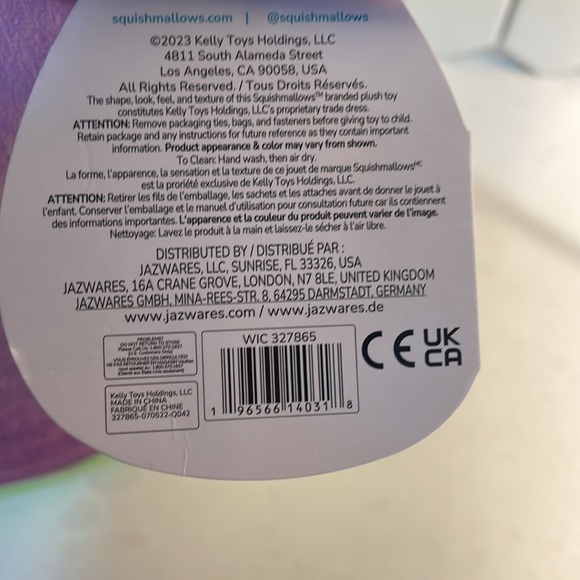 Squishmallow
Original Kellytoy
Jackie the Purple Plush
12” - Picture 9 of 9